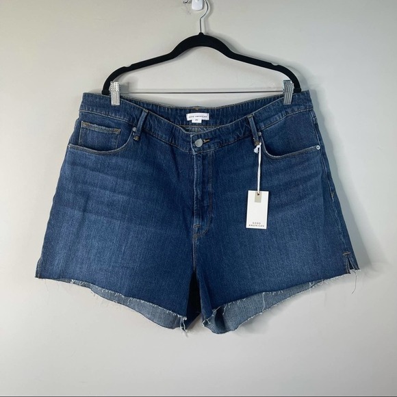 Good American Cut Off denim shorts sz 20‎ - Picture 5 of 8
